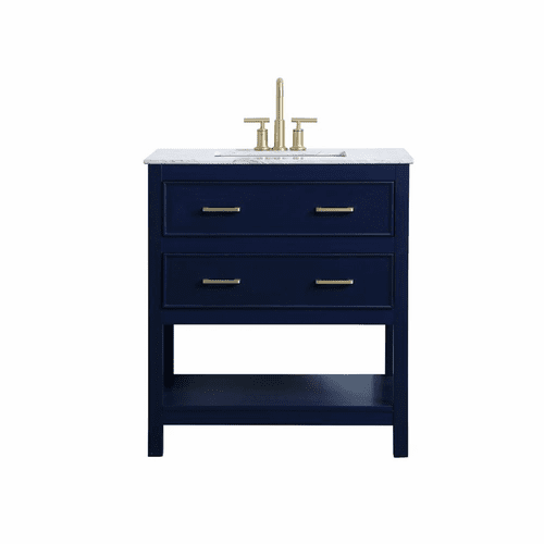 Elegant Martins 30" Single Bathroom Vanity - Blue - VF90130BL
