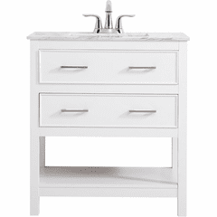 Elegant Martins 30" Single Bathroom Vanity - White - VF90130WH