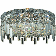 Elegant Maxime 4-LT Chrome Flush Mount Clear Royal Cut Crystal - V2031F14C/RC