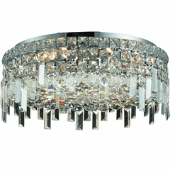 Elegant Maxime 6-LT Chrome Flush Mount Clear Royal Cut Crystal - V2031F20C/RC