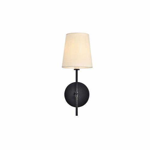 Elegant Mel Collection Wall Sconce Black Finish - LD6004W6BK