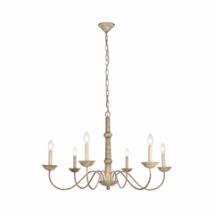 Elegant Merritt Collection Chandelier Weathered Dove - LD6007D35WD Elegant Merritt Collection Chandelier Weathered Dove - LD6007D35WD