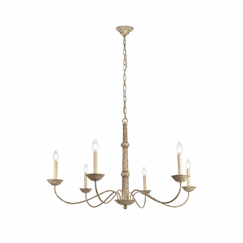 Elegant Merritt Collection Chandelier Weathered Dove - LD6007D40WD