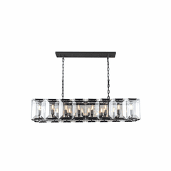 Elegant Monaco 16-LT Flat Black (Matte) Chandelier Clear Glass Crystal - 1212D53FB