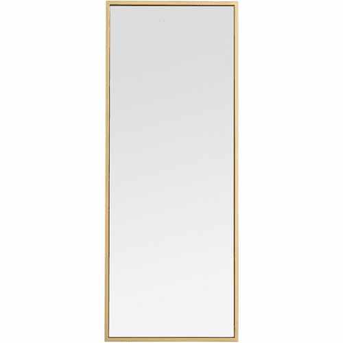 Elegant Monet Metal Frame Rectangle Mirror 14" - Brass - MR41436BR