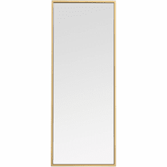 Elegant Monet Metal Frame Rectangle Mirror 14" - Brass - MR41436BR
