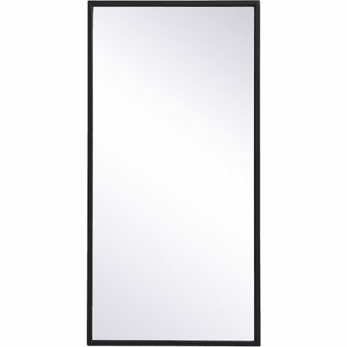 Elegant Monet Metal Frame Rectangle Mirror 14X28" - Black - MR41428BK