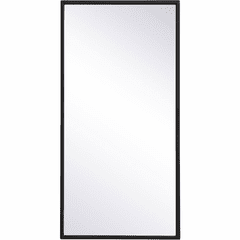 Elegant Monet Metal Frame Rectangle Mirror 14X28" - Black - MR41428BK