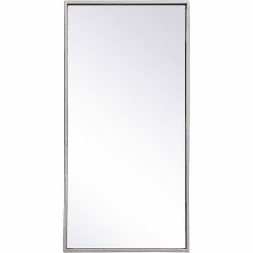 Elegant Monet Metal Frame Rectangle Mirror 14X28" - Sliver - MR41428S