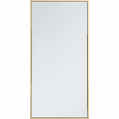 Elegant Monet Metal Frame Rectangle Mirror 18" - Brass - MR41836BR