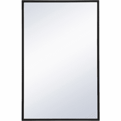 Elegant Monet Metal Frame Rectangle Mirror 18X28" - Black - MR41828BK