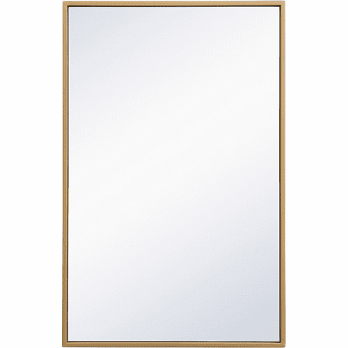 Elegant Monet Metal Frame Rectangle Mirror 18X28" - Brass - MR41828BR