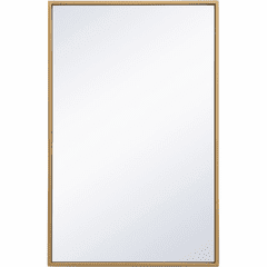 Elegant Monet Metal Frame Rectangle Mirror 18X28" - Brass - MR41828BR