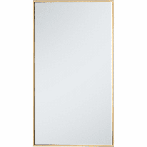 Elegant Monet Metal Frame Rectangle Mirror 20" - Brass - MR42036BR
