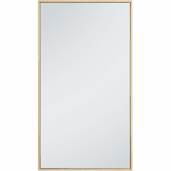 Elegant Monet Metal Frame Rectangle Mirror 20" - Brass - MR42036BR