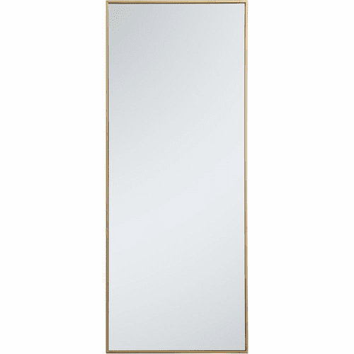 Elegant Monet Metal Frame Rectangle Mirror 24" - Brass - MR42460BR