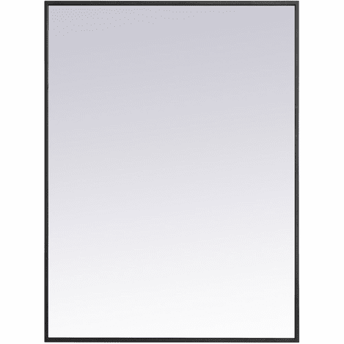 Elegant Monet Metal Frame Rectangle Mirror 27" - Black - MR42736BK