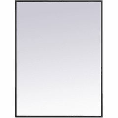 Elegant Monet Metal Frame Rectangle Mirror 27" - Black - MR42736BK