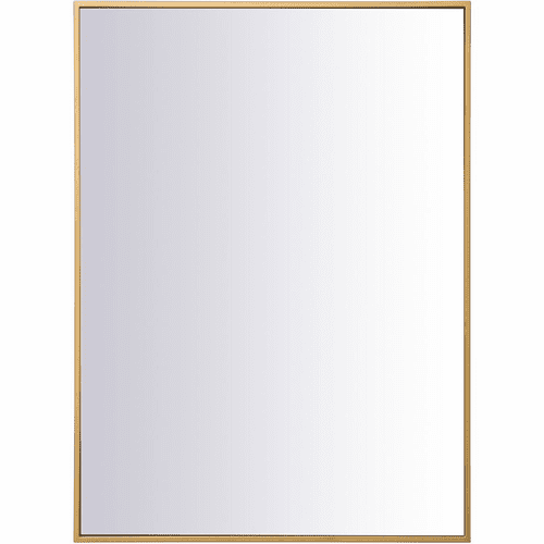 Elegant Monet Metal Frame Rectangle Mirror 27" - Brass - MR42736BR