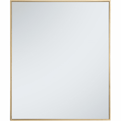 Elegant Monet Metal Frame Rectangle Mirror 30" - Brass - MR43036BR