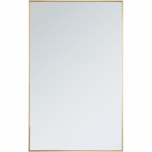 Elegant Monet Metal Frame Rectangle Mirror 30" - Brass - MR43048BR