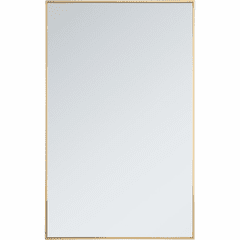 Elegant Monet Metal Frame Rectangle Mirror 30" - Brass - MR43048BR