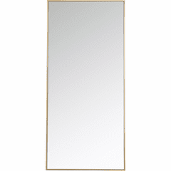 Elegant Monet Metal Frame Rectangle Mirror 30" - Brass - MR43060BR