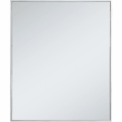 Elegant Monet Metal Frame Rectangle Mirror 30" - Silver - MR43036S