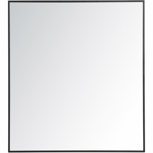 Elegant Monet Metal Frame Rectangle Mirror 36" - Black - MR43640BK