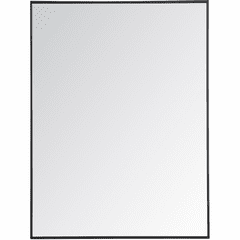 Elegant Monet Metal Frame Rectangle Mirror 36" - Black - MR43648BK