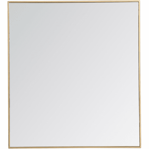 Elegant Monet Metal Frame Rectangle Mirror 36" - Brass - MR43640BR