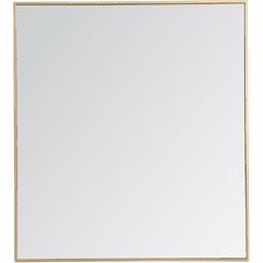 Elegant Monet Metal Frame Rectangle Mirror 36" - Brass - MR43640BR