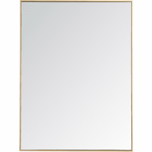 Elegant Monet Metal Frame Rectangle Mirror 36" - Brass - MR43648BR