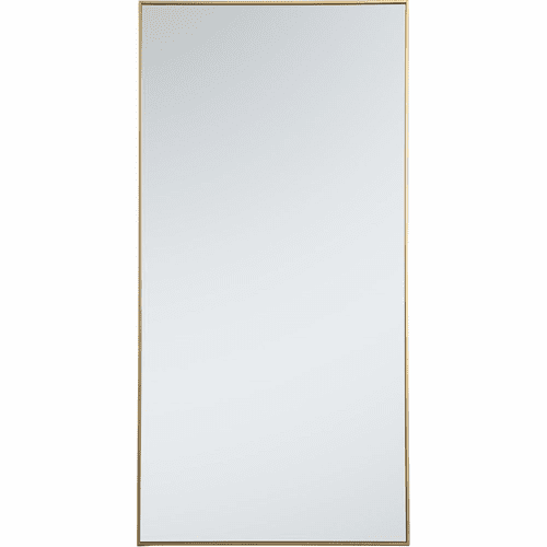 Elegant Monet Metal Frame Rectangle Mirror 36" - Brass - MR43672BR