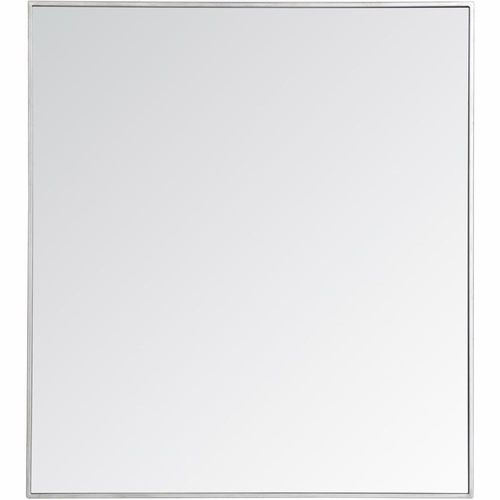 Elegant Monet Metal Frame Rectangle Mirror 36" - Silver - MR43640S