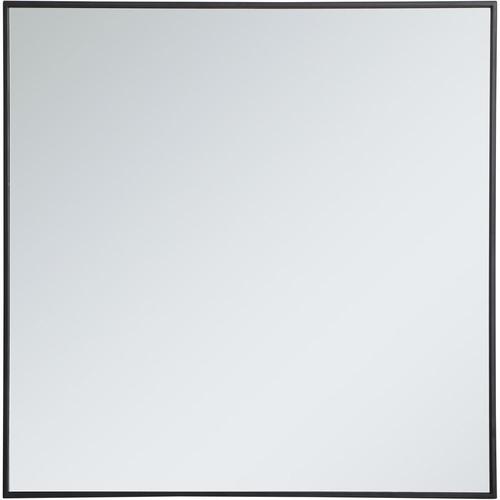 Elegant Monet Metal Frame Square Mirror 36" - Black - MR43636BK