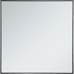 Elegant Monet Metal Frame Square Mirror 36" - Black - MR43636BK