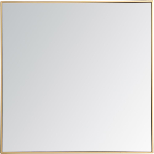 Elegant Monet Metal Frame Square Mirror 36" - Brass - MR43636BR