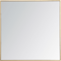 Elegant Monet Metal Frame Square Mirror 36" - Brass - MR43636BR