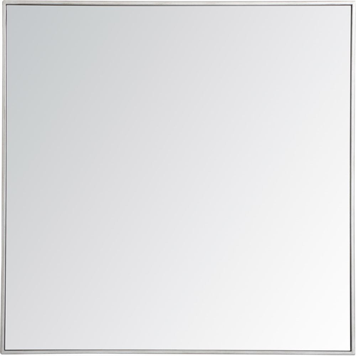 Elegant Monet Metal Frame Square Mirror 36" - Silver - MR43636S
