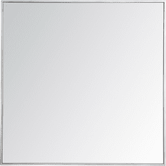Elegant Monet Metal Frame Square Mirror 36" - Silver - MR43636S