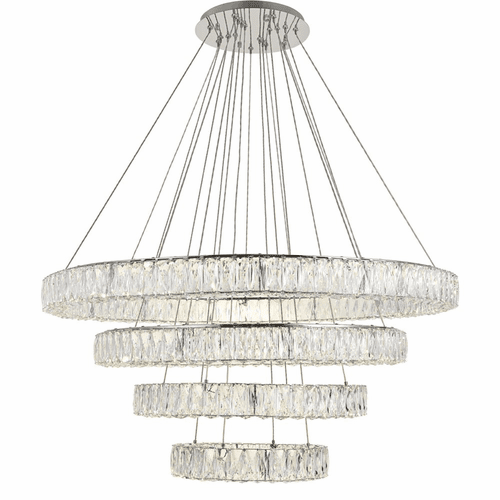 Elegant Monroe Integrated LED Chip Light Chandelier - Chrome - 3503G41C