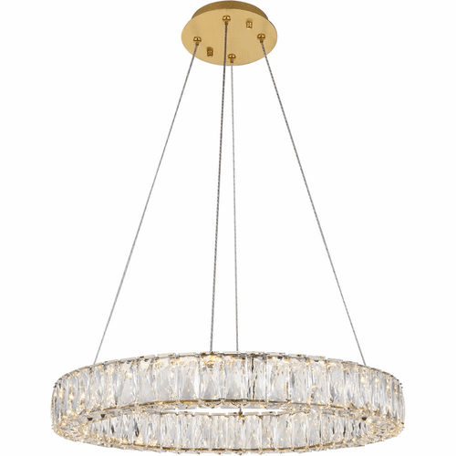Elegant Monroe Integrated LED Chip Light Chandelier - Gold - 3503D23G