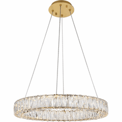 Elegant Monroe Integrated LED Chip Light Chandelier - Gold - 3503D23G