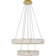 Elegant Monroe Integrated LED Chip Light Chandelier - Gold - 3503G24G
