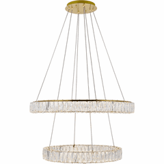Elegant Monroe Integrated LED Chip Light Chandelier - Gold - 3503G32G