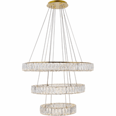 Elegant Monroe Integrated LED Chip Light Chandelier - Gold - 3503G3LG