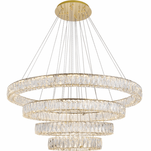 Elegant Monroe Integrated LED Chip Light Chandelier - Gold - 3503G41G