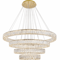 Elegant Monroe Integrated LED Chip Light Chandelier - Gold - 3503G41G