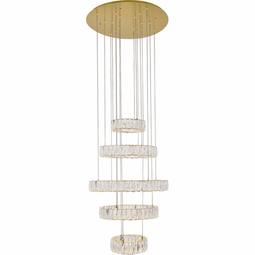 Elegant Monroe Integrated LED Chip Light Chandelier - Gold - 3503G5LG